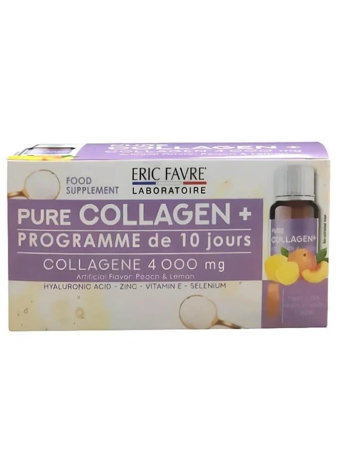 Pure Collagen + Collagene 4000mg Flavor Peach & Lemon 10*15ml